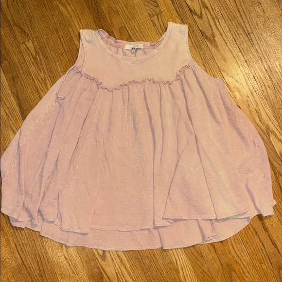 Eri + Ali Chic Ruffled Tank Top in Blush - Picture 11 of 11